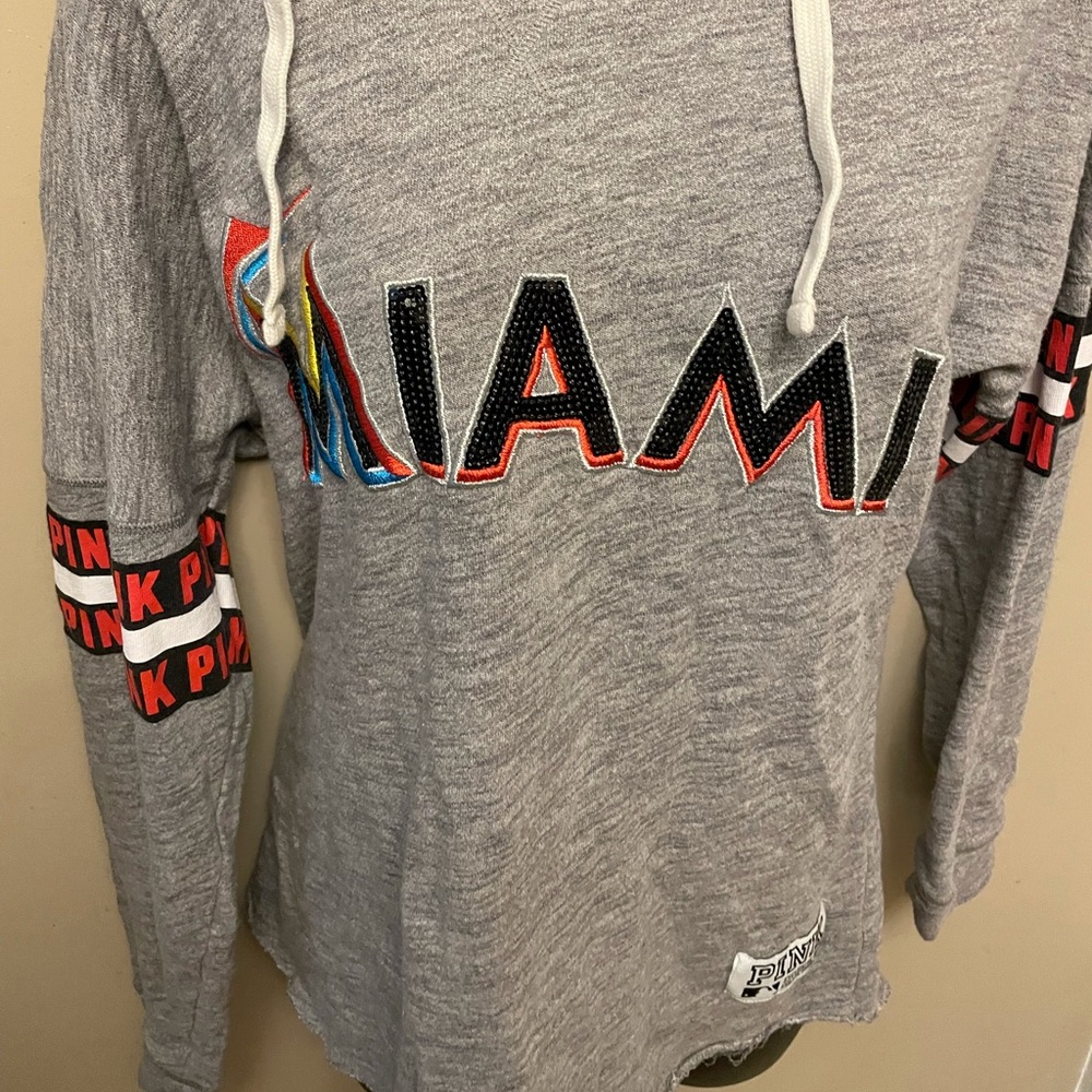 VS Pink Miami Marlins Bling Hoodie